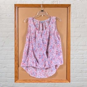 Daisy Fuentes Sheer Floral Top Size Large